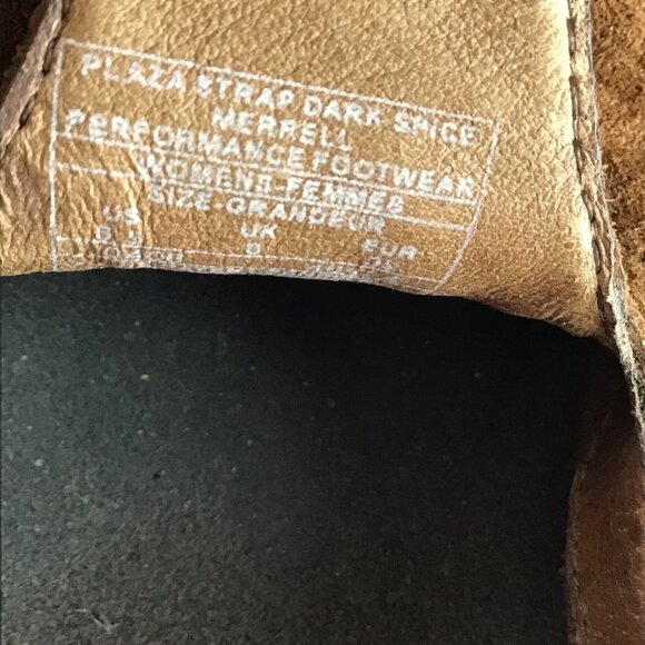 Merrell Suede And Leather Dark Spice Brown T-Strap Mary Jane Shoes Sz 8.5 - Picture 10 of 10